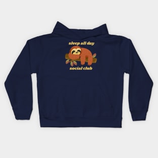 Sleep All Day Social Club Kids Hoodie